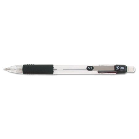 ZEBRA PEN Z-Grip Mech Pencil, 0.7mm, Clr Barrel, PK24 15241